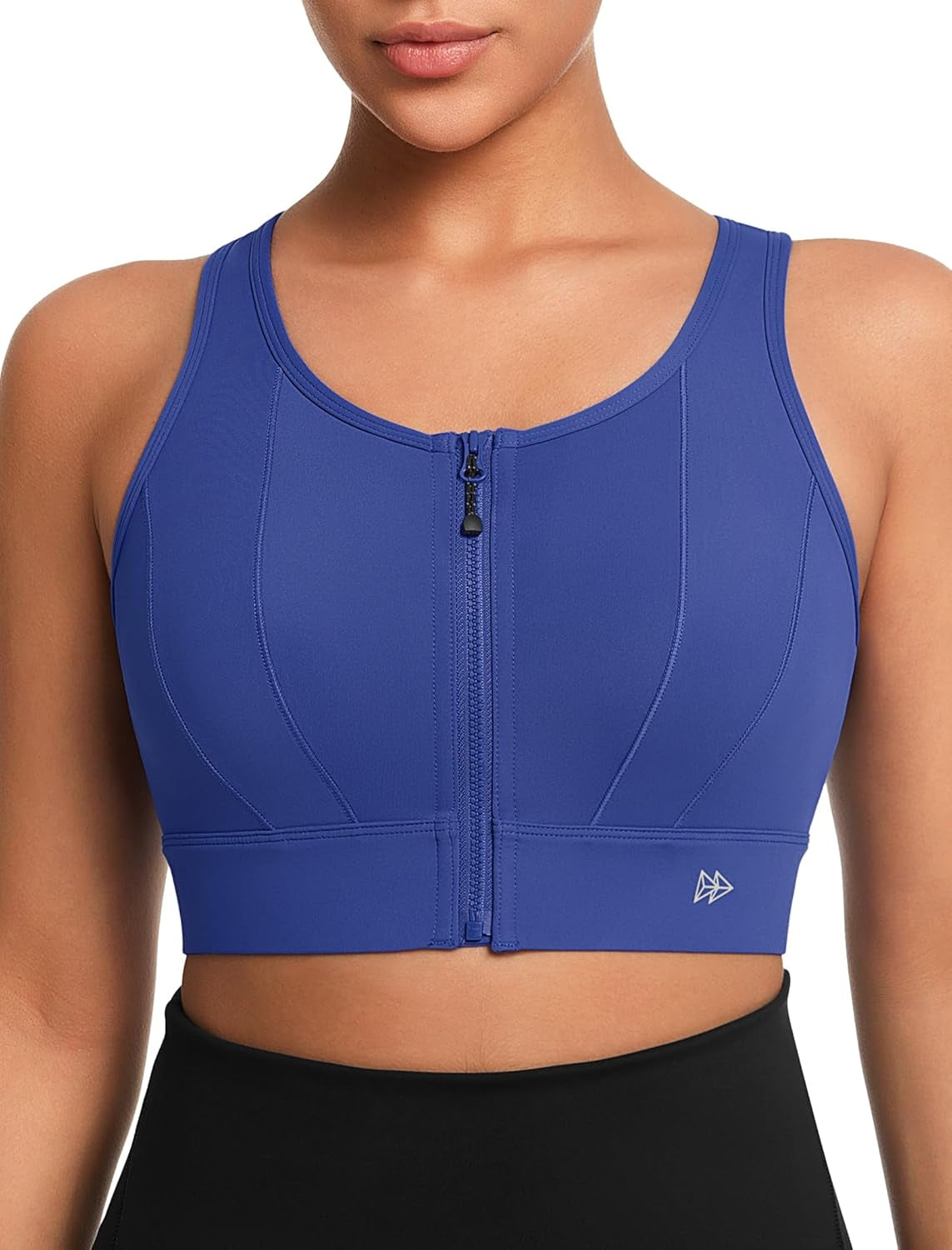 Front Closure Sports Bras for Women High Support Large Bust Supportive Sports Bra High Impact for Running