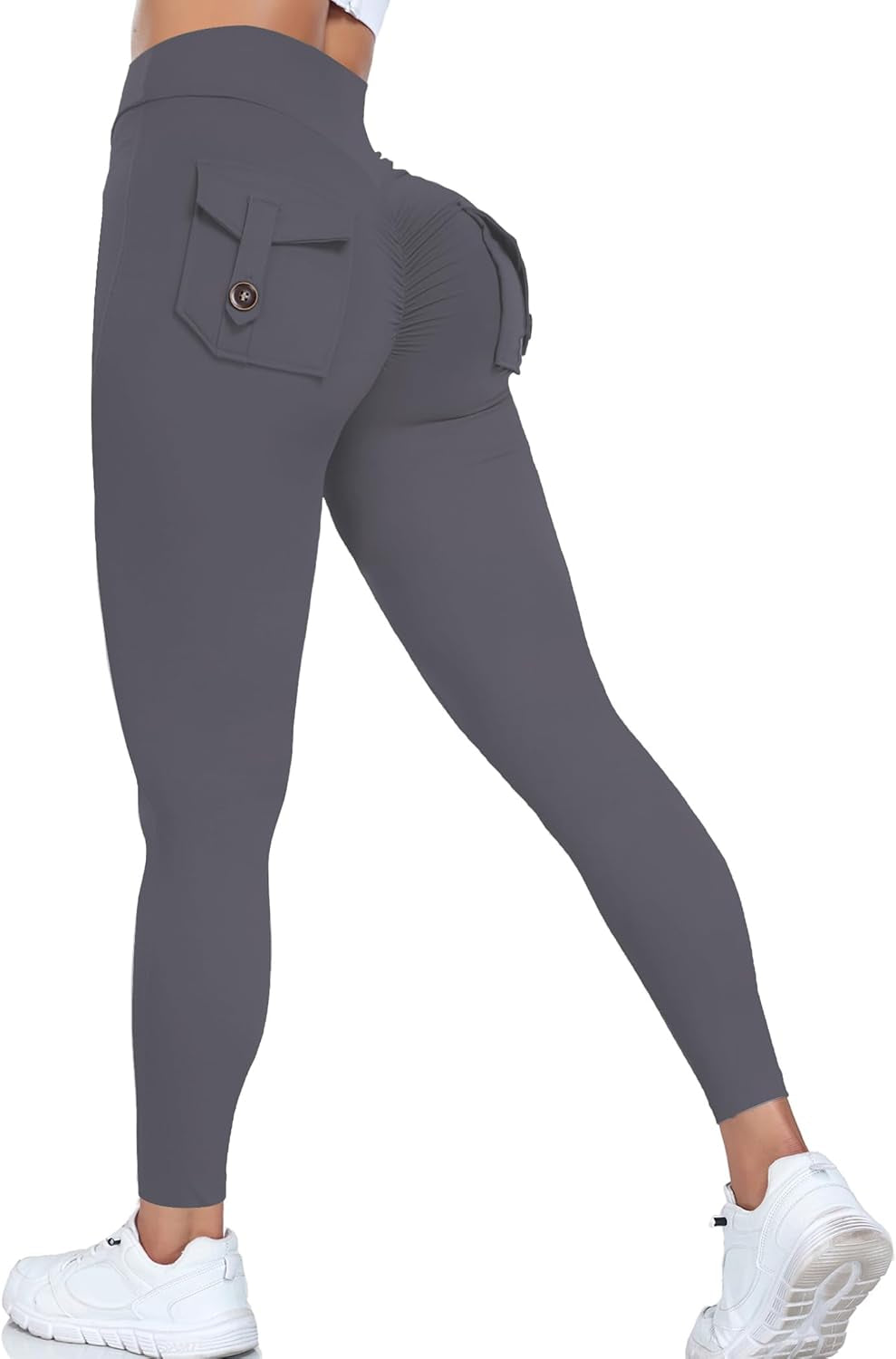 Cargo Leggings with Pockets Scrunch Butt Lifting Buttery Soft Gym Workout Leggings