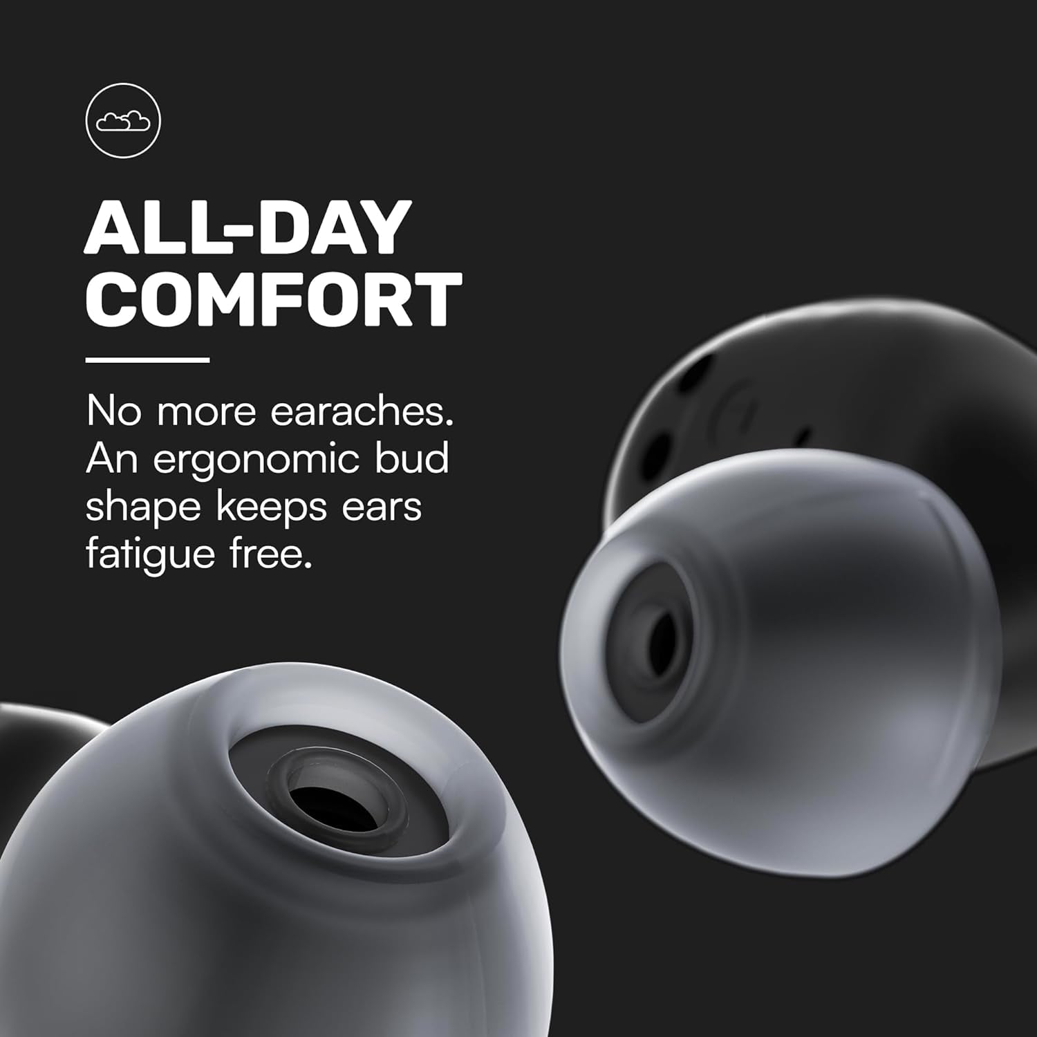 Everyday Earbuds (2024 Edition) - Bluetooth True Wireless In-Ear Buds with 32 Hours Playtime, Multpoint Technology, Extreme Comfort, and Active Noise Cancellation (Carbon Black)