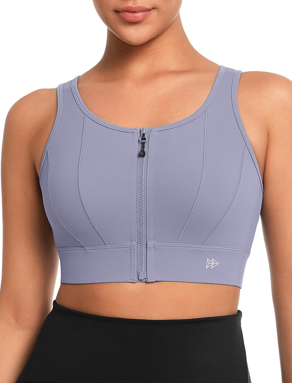 Front Closure Sports Bras for Women High Support Large Bust Supportive Sports Bra High Impact for Running